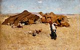 Arab encampment, Biskra by Willard Leroy Metcalf